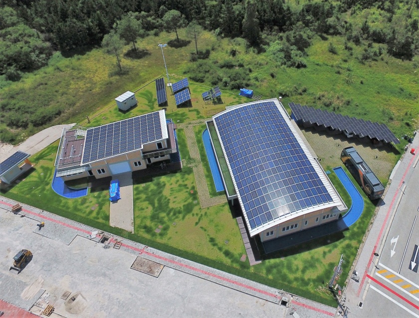 Smart Solar Building Aerial
